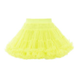 Neon Yellow Bow Tutu Skirt