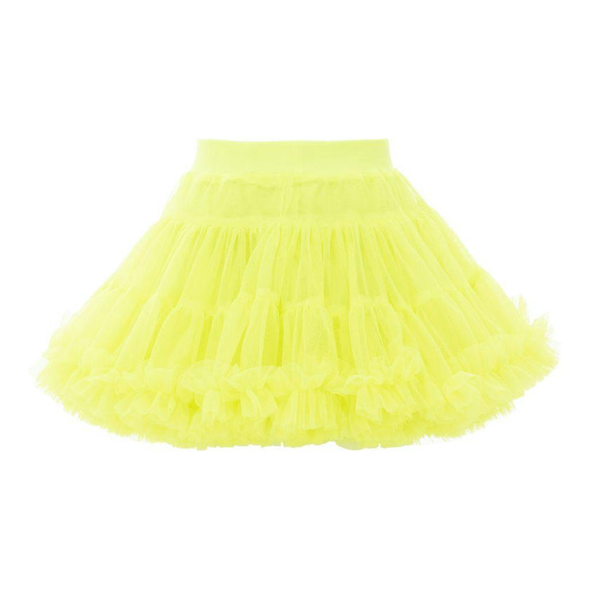 Neon Yellow Bow Tutu Skirt