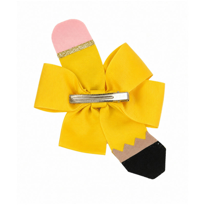 Pencil Back-to-School Hair Bow