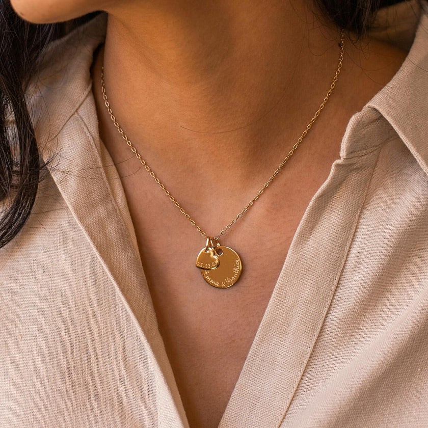 Personalized Love Necklace, 14k Gold Plated
