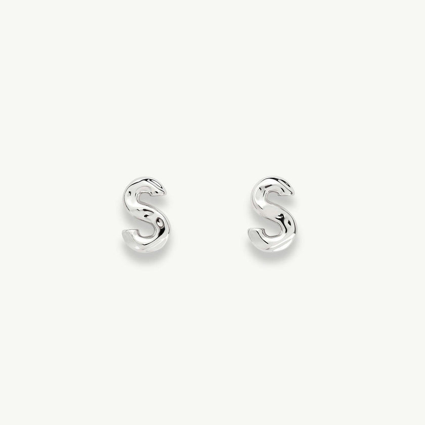 Monogram Handmade Gold Plated Stud Earring