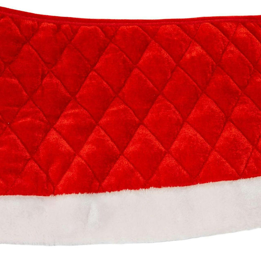 Kurt Adler luxurious 10 x24-Inch Quilted Red Velvet Tree Collar