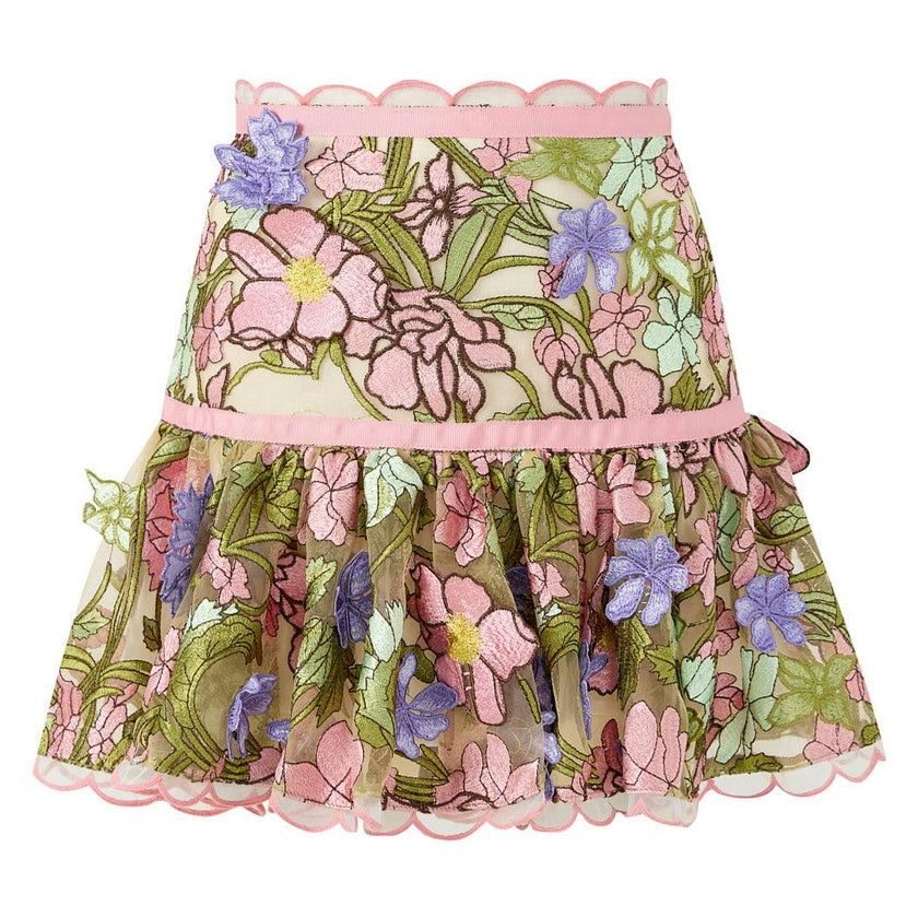 Bonnie Embroidered Mini Skirt