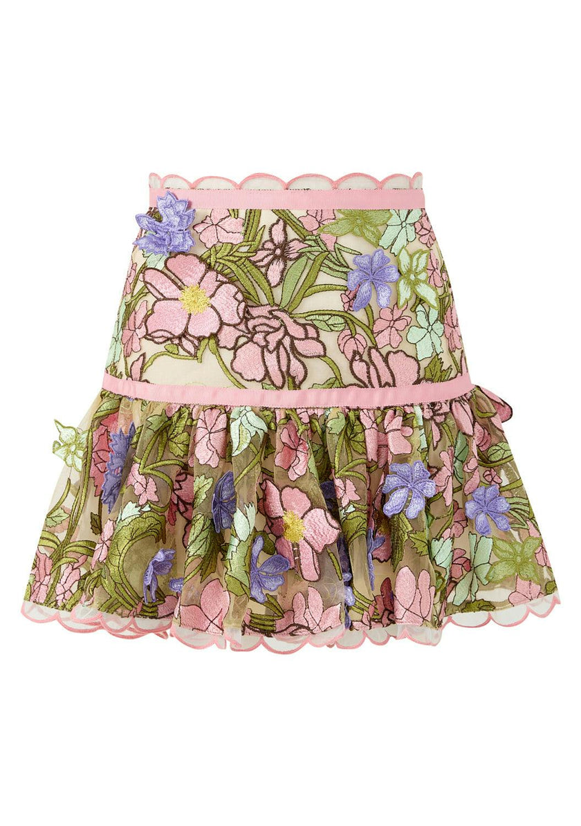 Bonnie Embroidered Mini Skirt