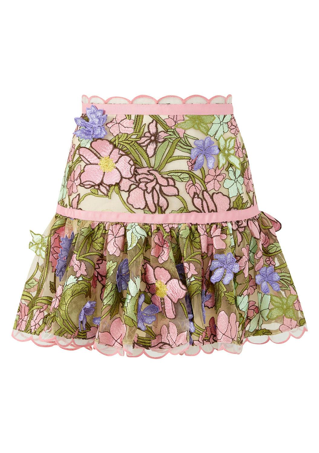 Bonnie Embroidered Mini Skirt