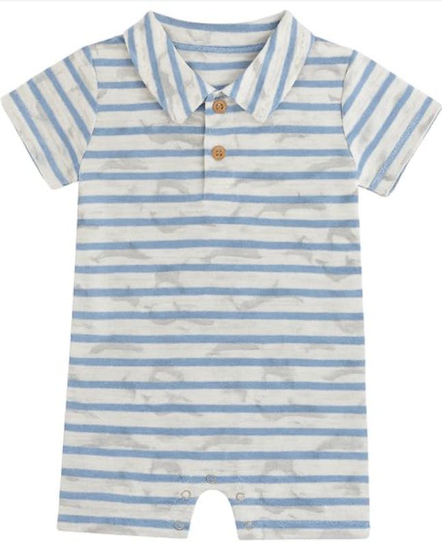 DRIFT WHALES PRINTED JERSEY ROMPER