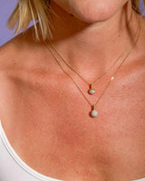 Revel Small Bobble Charm Necklace - Diamond