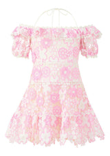 Haley Embroidered Mini Dress