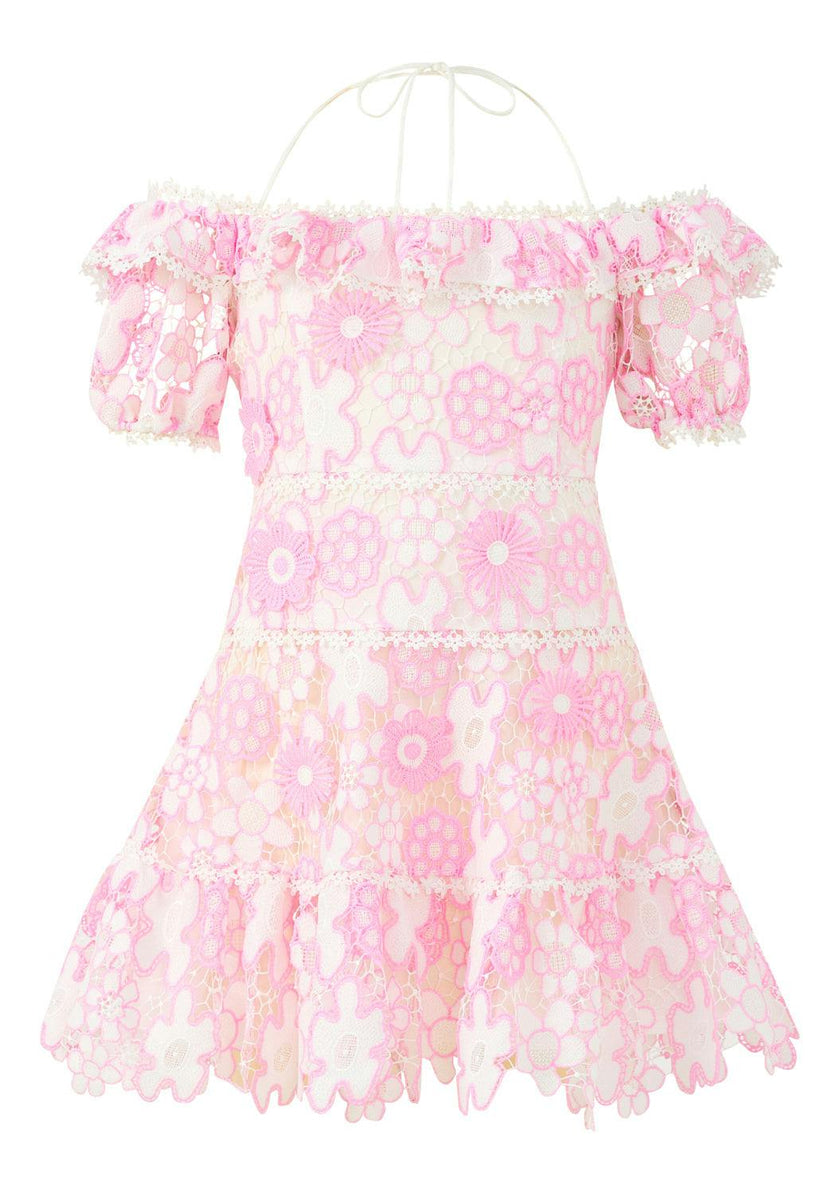Haley Embroidered Mini Dress