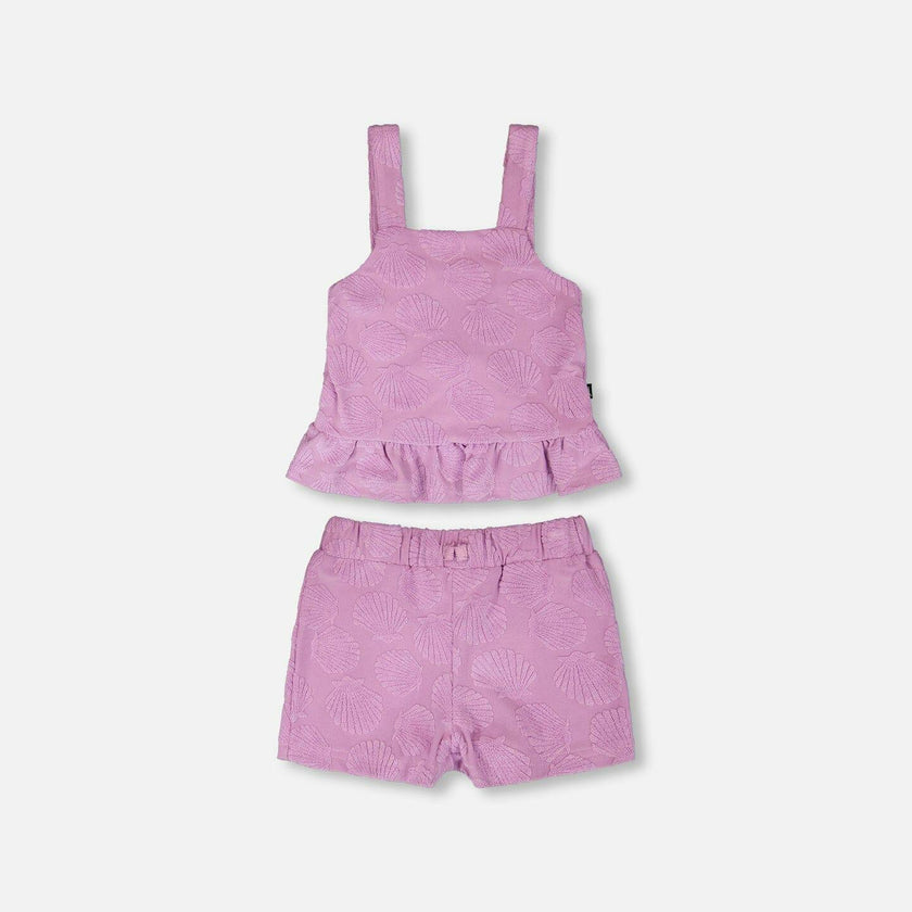 Terry Tank Top With Shorts Set