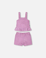 Terry Tank Top With Shorts Set
