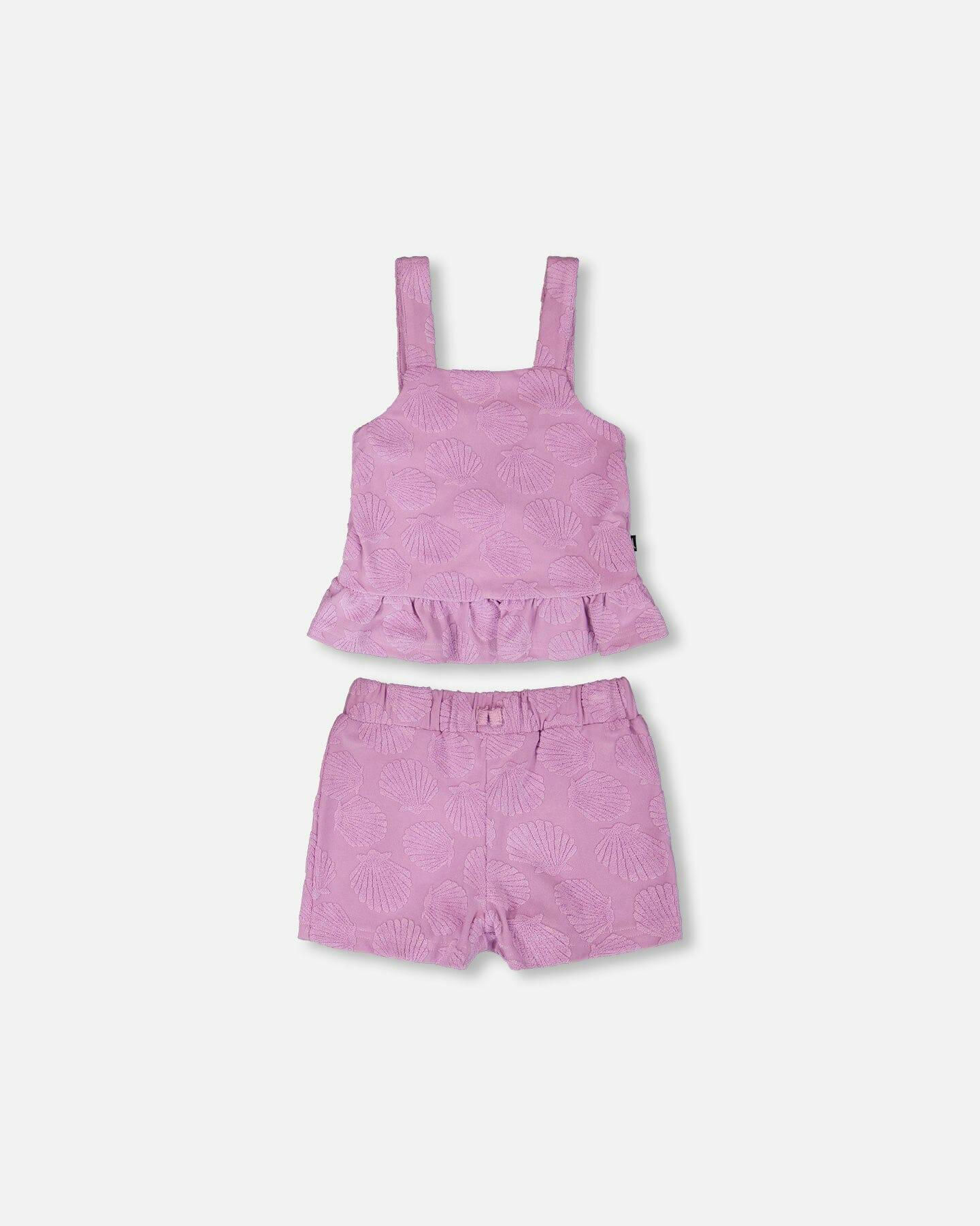Terry Tank Top With Shorts Set