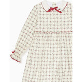 Red Grid Floral Selena Girl Dress