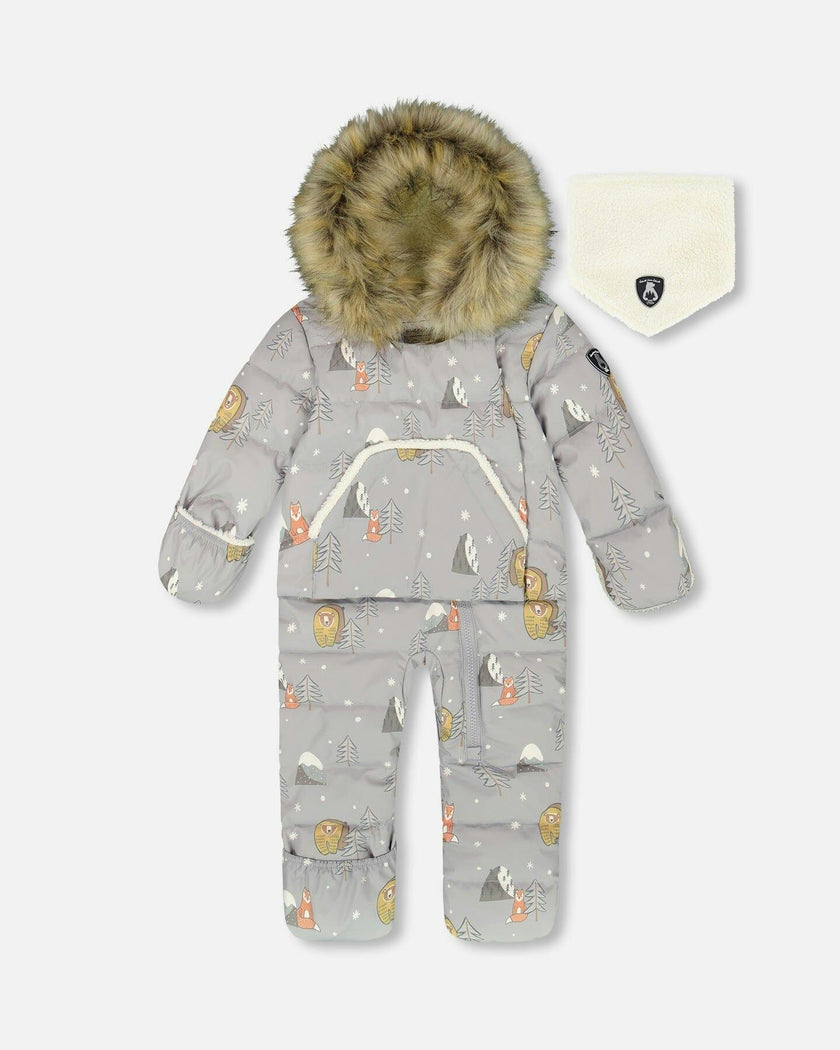 One-Piece Baby Snug Snowsuit Designed for Car Seat