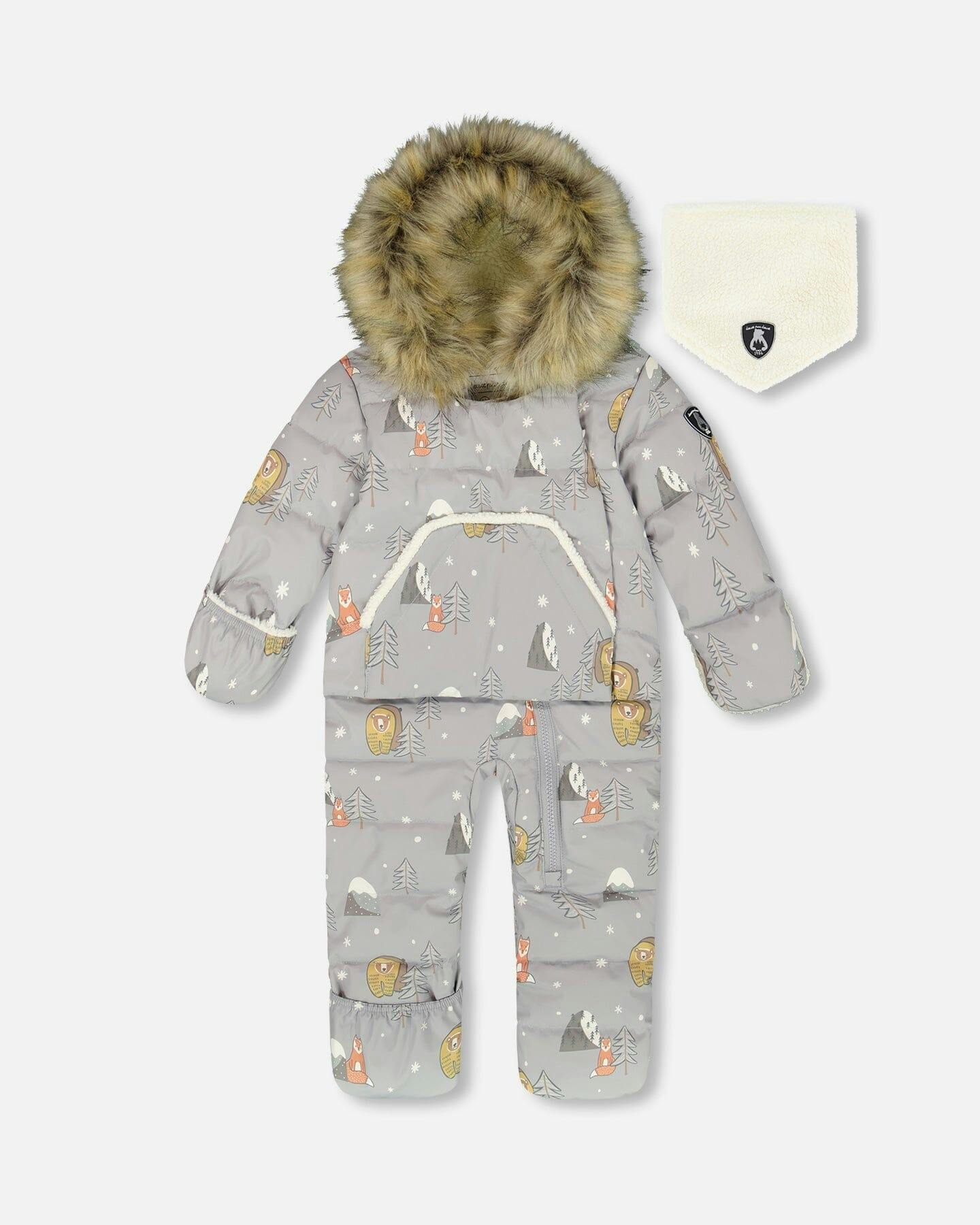 One-Piece Baby Snug Snowsuit Designed for Car Seat
