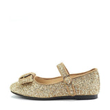 Ellen Minimalistic Bow Glitter Mary Janes