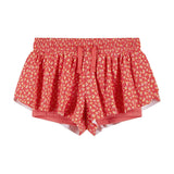 Girls Athletic Short | Orange Floral