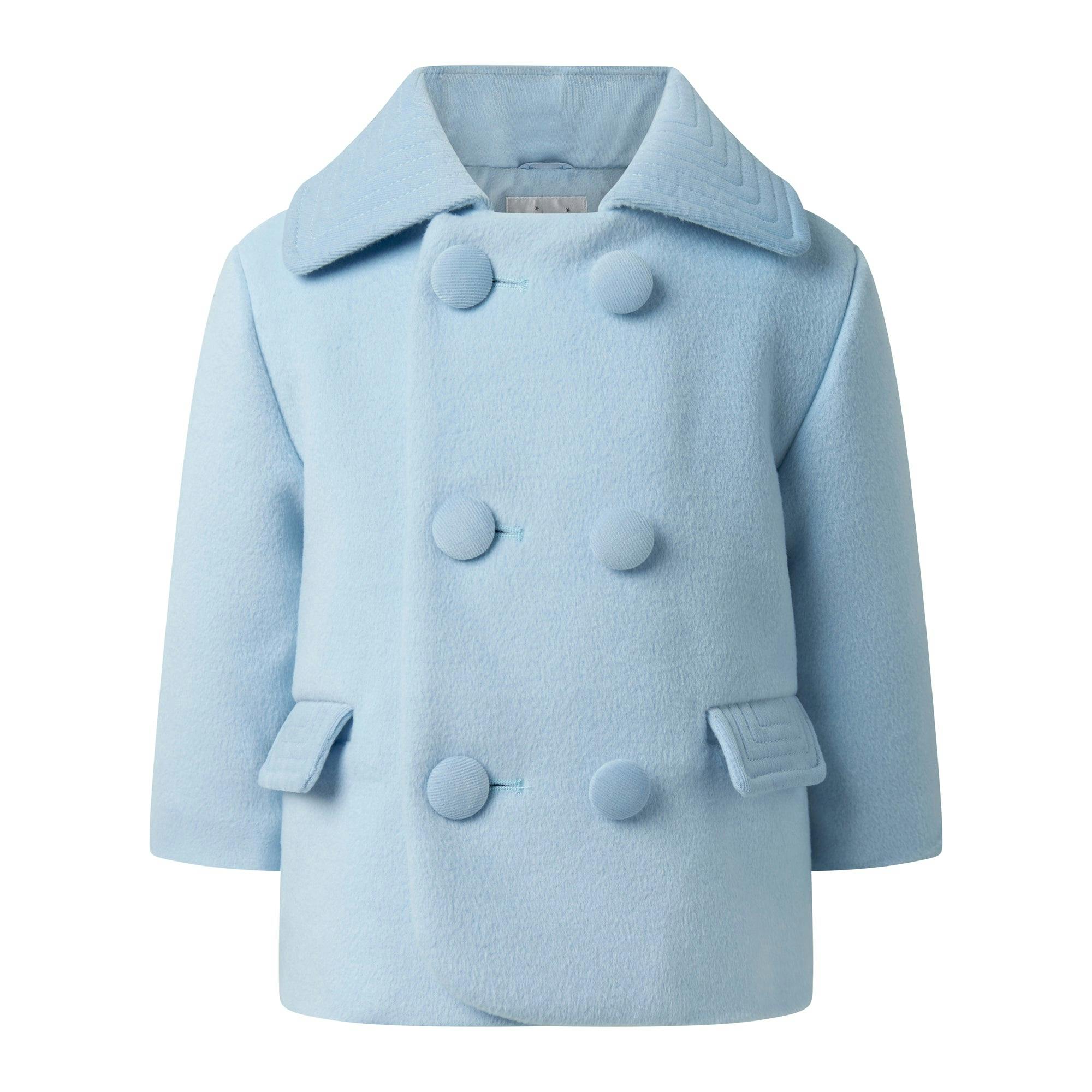 Blue Double Breasted Coat and Bonnet
