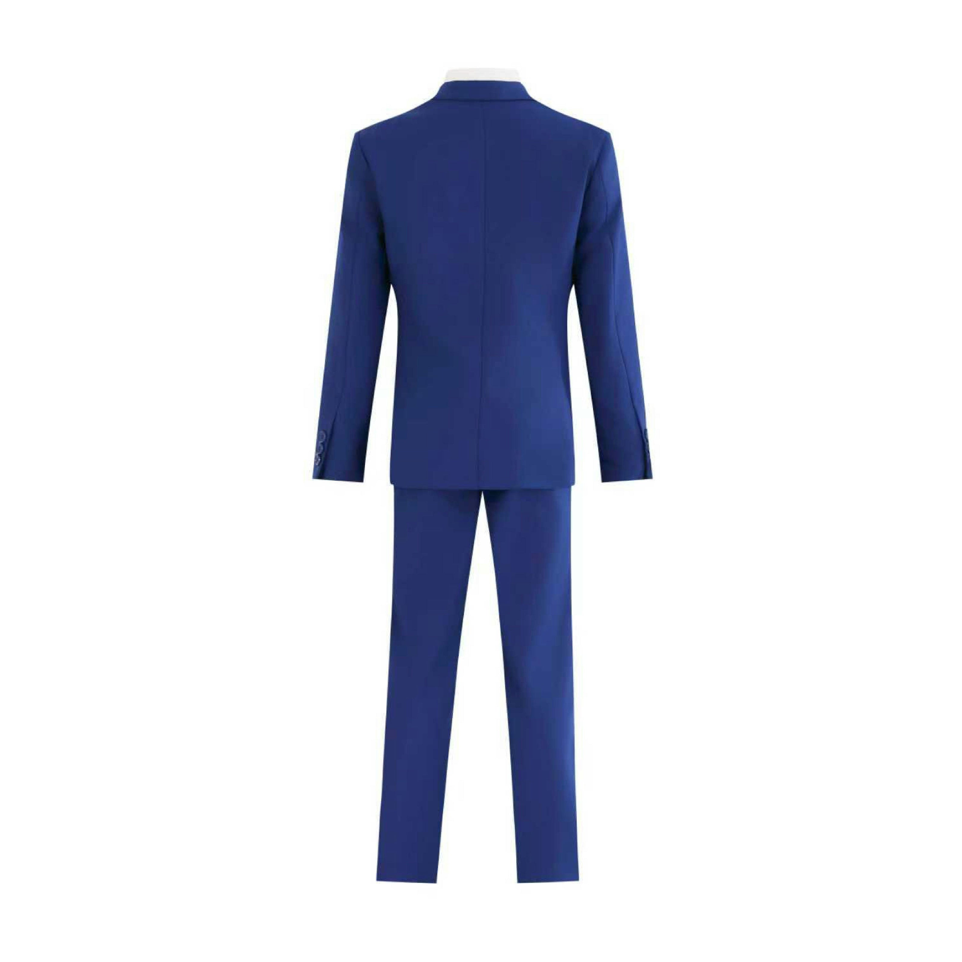 Royal Blue Four-Piece Tailored Suit Set