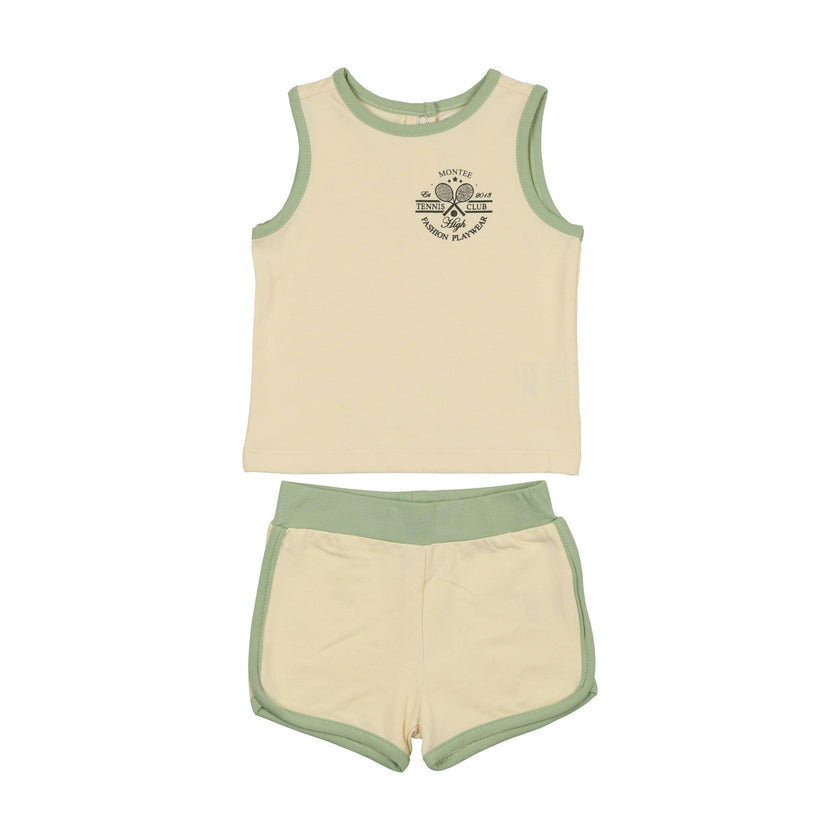 Baby Tennis Club Unisex Sleeveless Tee & Short Set