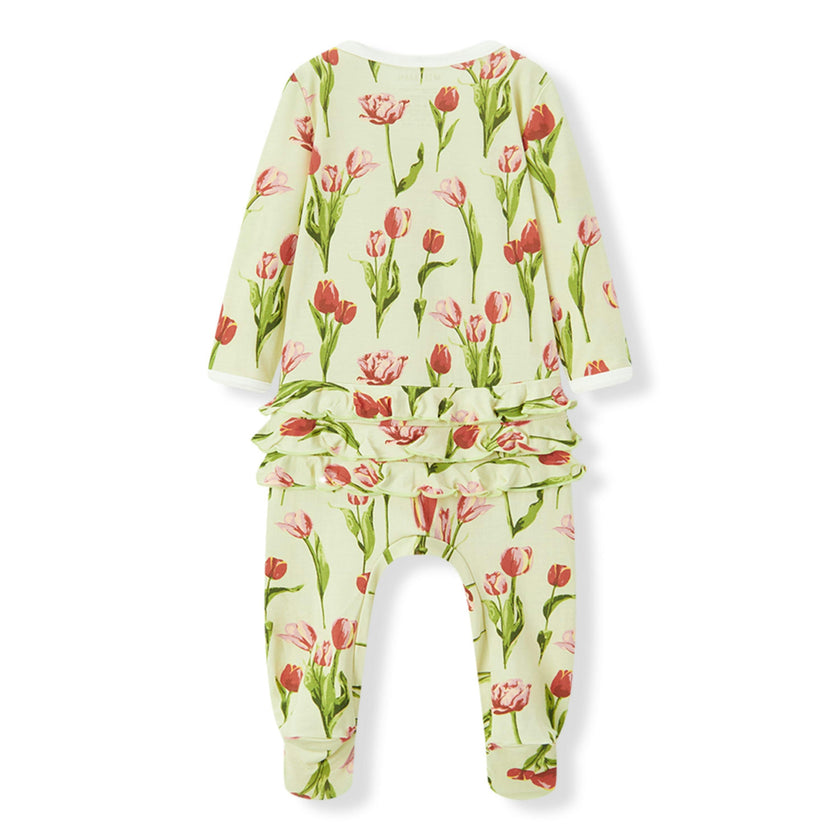 Tulip Luxe Stretch Ruffle Footed Romper