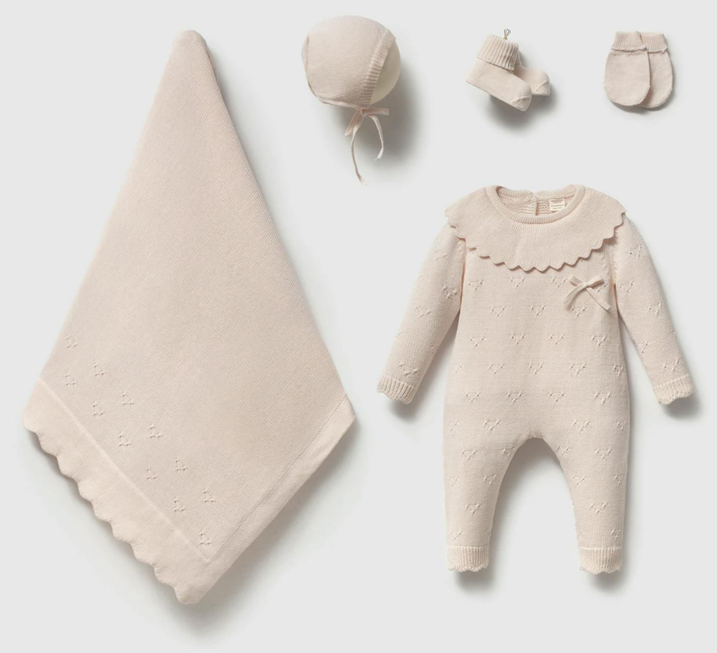 Baby Girl Organic Cotton Newborn Coming Home Outfit Set