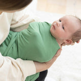 Rib Swaddle & Beanie Set Sea Foam