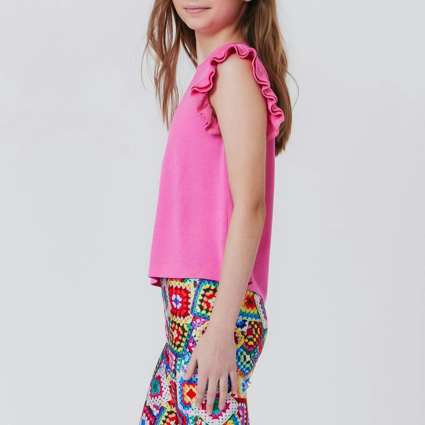 Girls Ruffle Crop Top