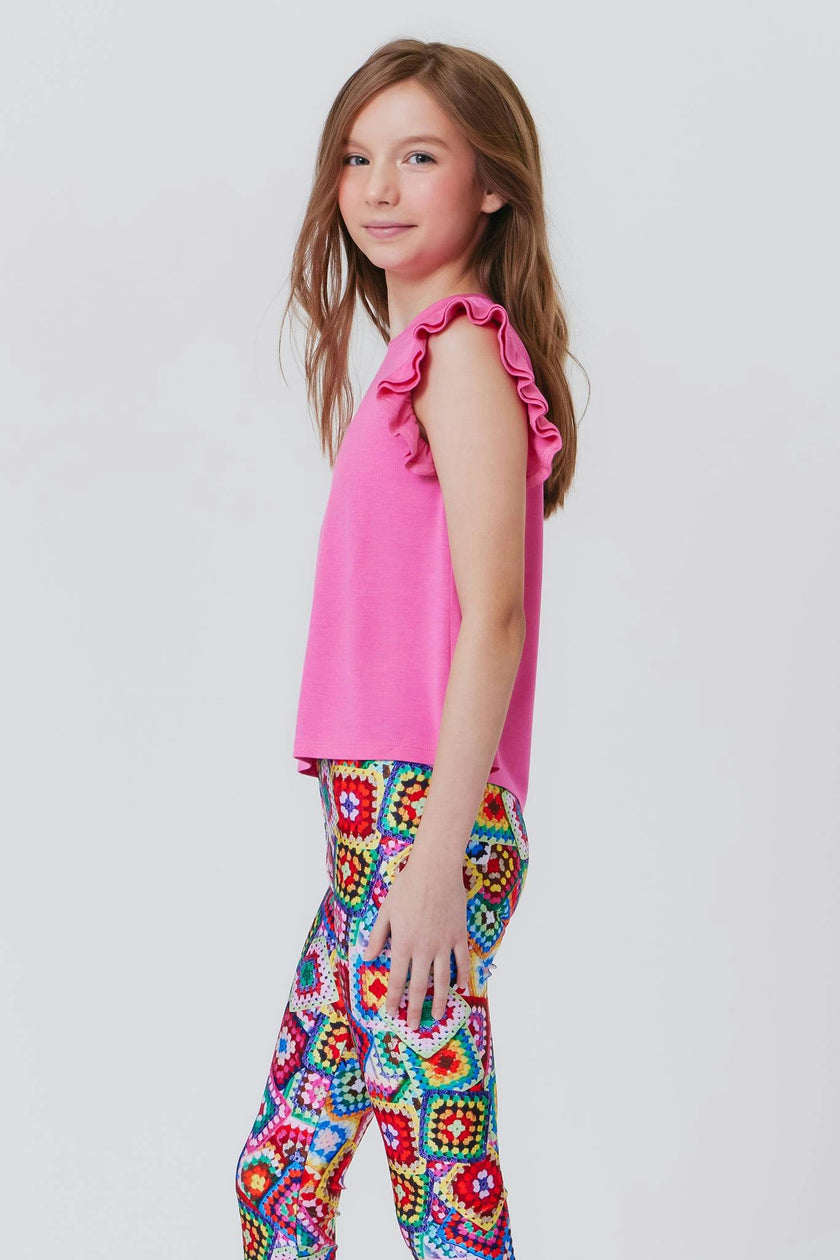 Girls Ruffle Crop Top