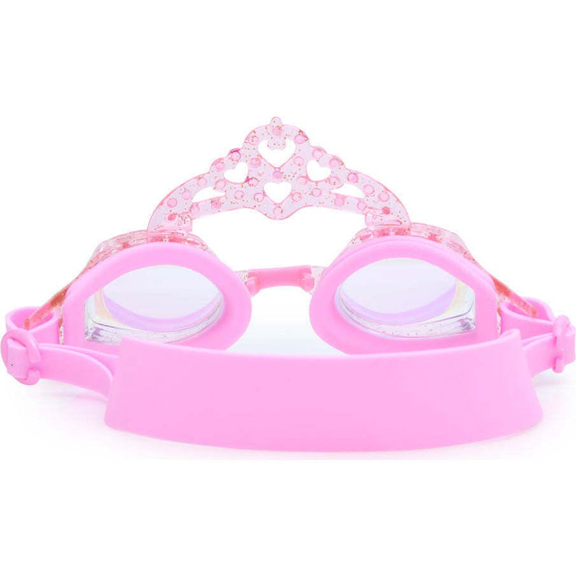 Pink Glitter Princess Crown Youth Swim Goggles