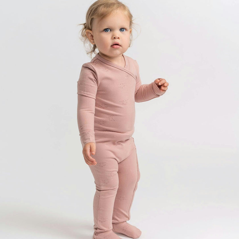 Stars Print Cotton Onesie Blossom