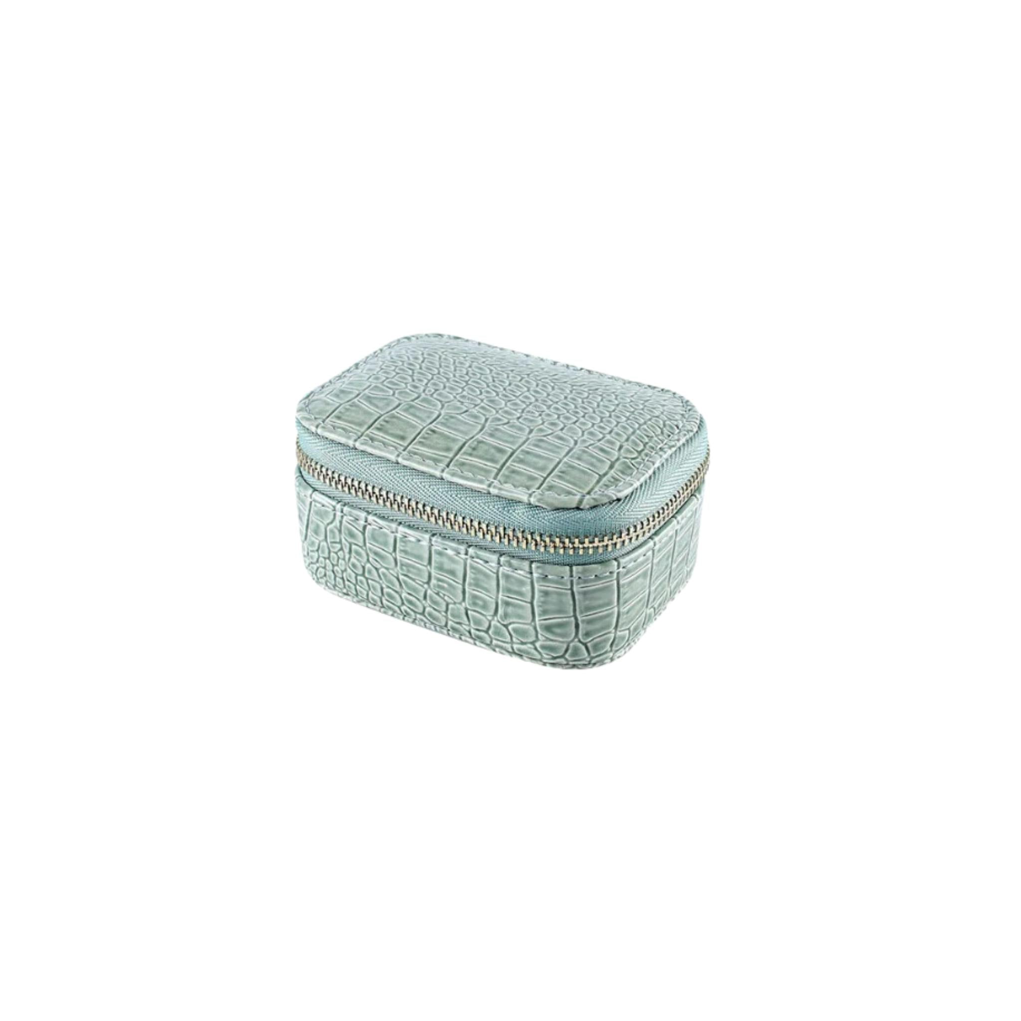 Faux Leather Snake Mini Jewelry Case