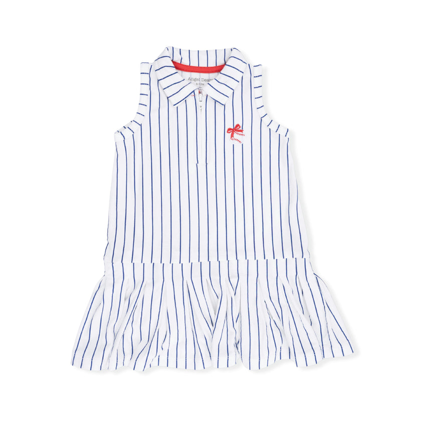 Baseball Stripe - Polo Dress with Cartwheel Short