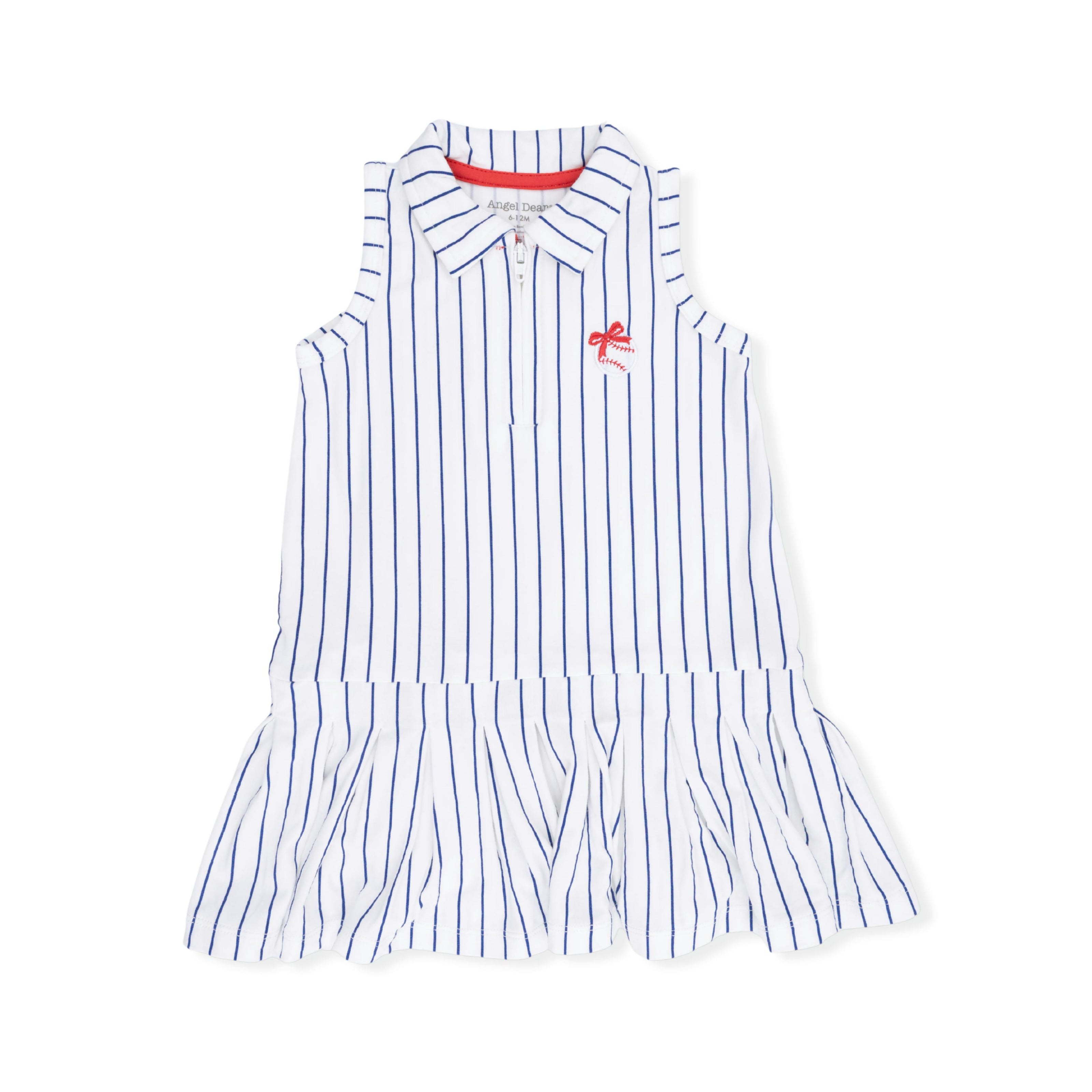 Baseball Stripe - Polo Dress with Cartwheel Short