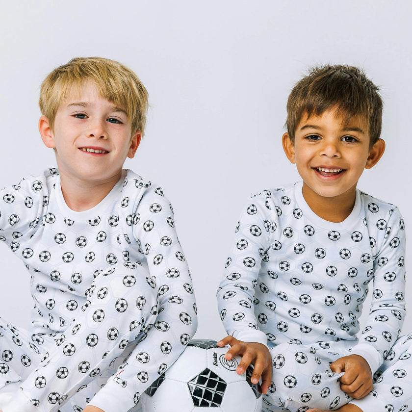 The Organic Long Sleeve Pajama Set [Soccer]
