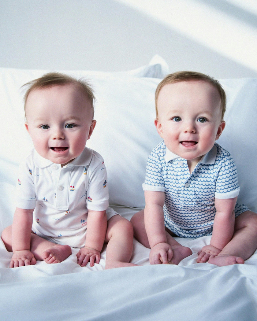 Baby's Pima Louis Play Romper in La Mer