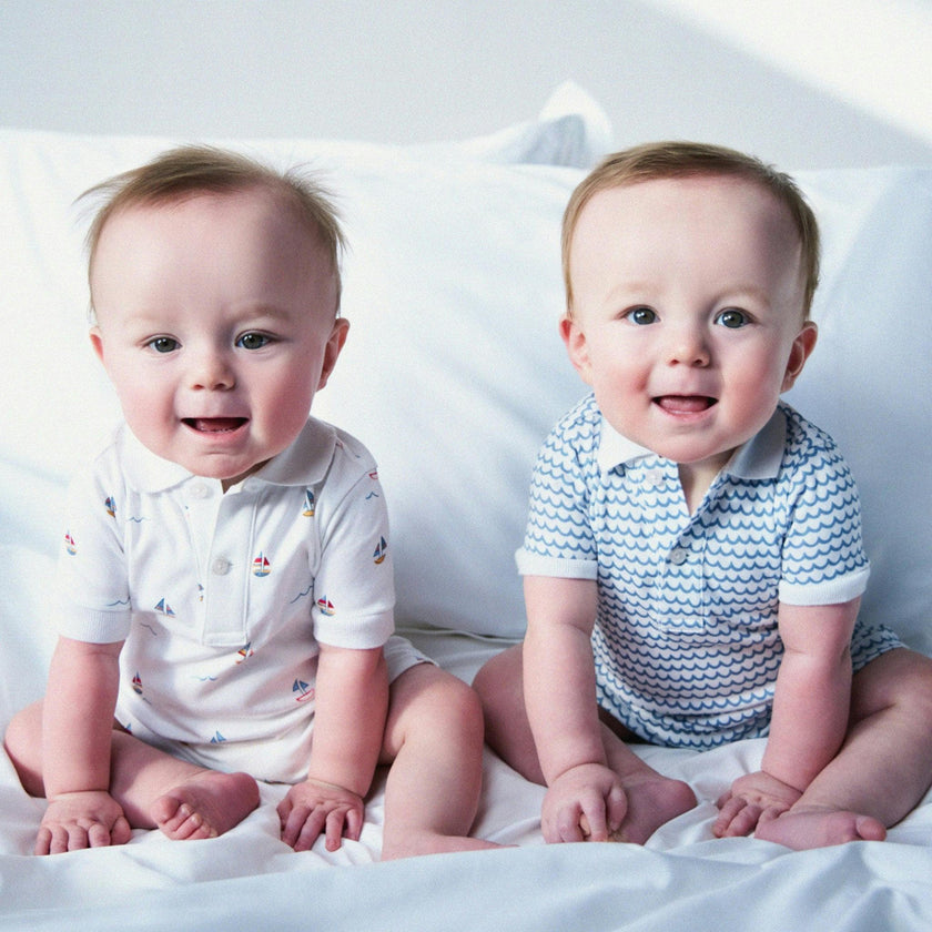 Baby's Pima Louis Play Romper in Bateau