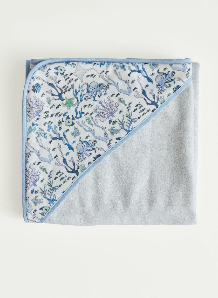 Hooded Bath Towel - Coral Reef