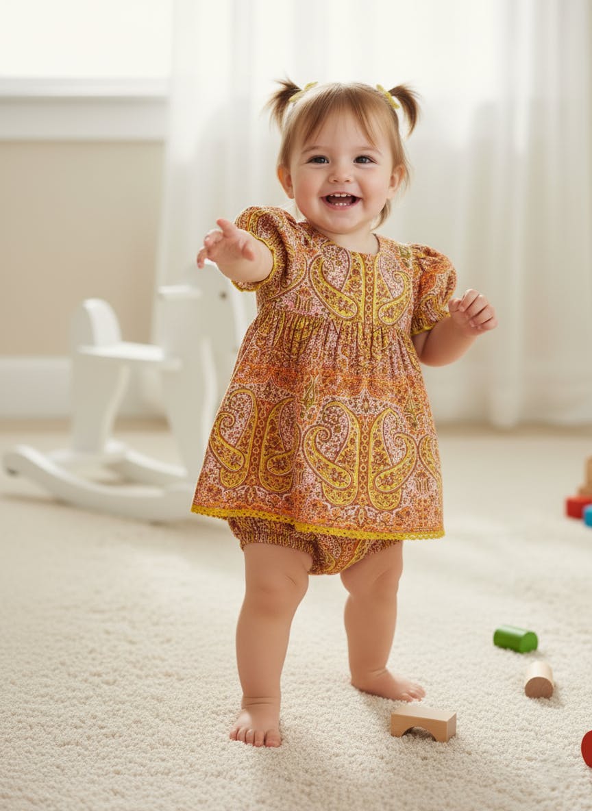 Leah Dress Yellow with Lace Detail