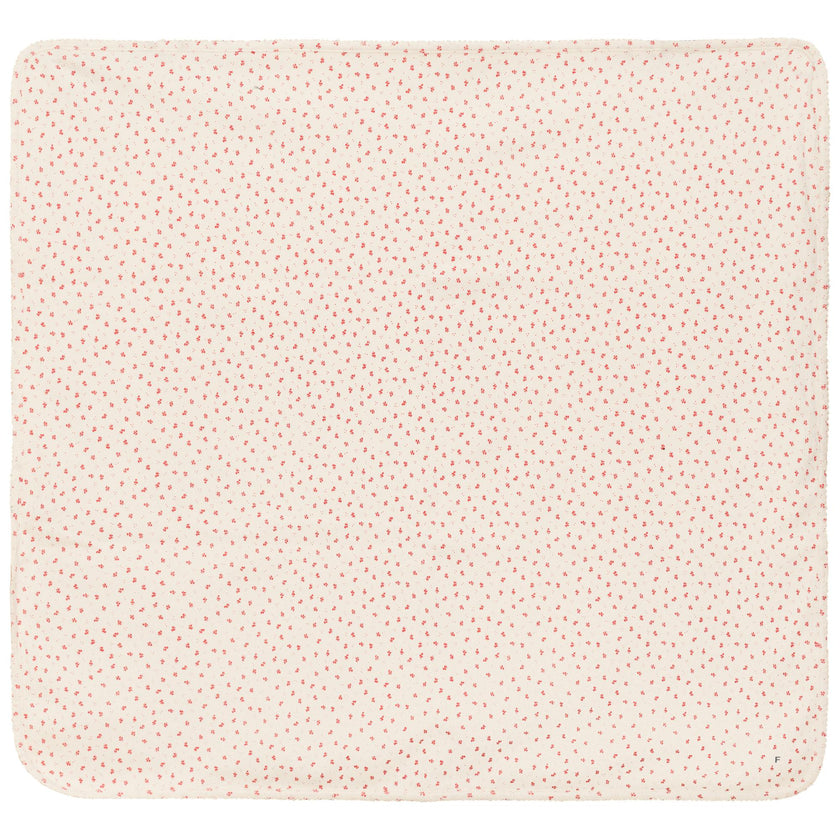 Flower Print Crinkle Scalloped Floral Blanket