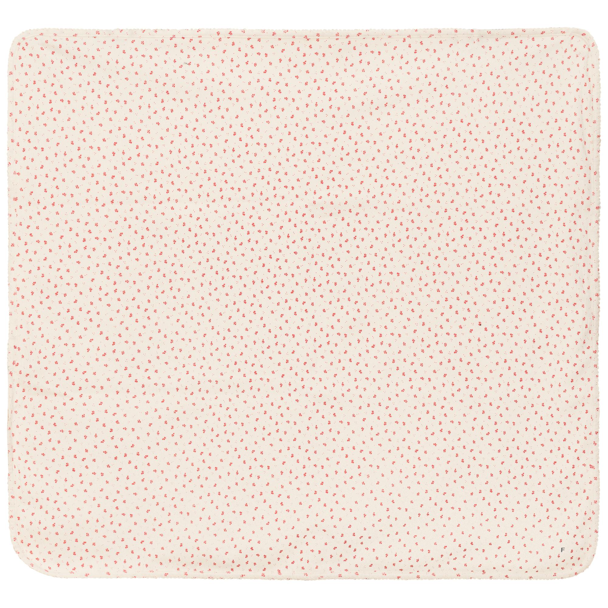 Flower Print Crinkle Scalloped Floral Blanket