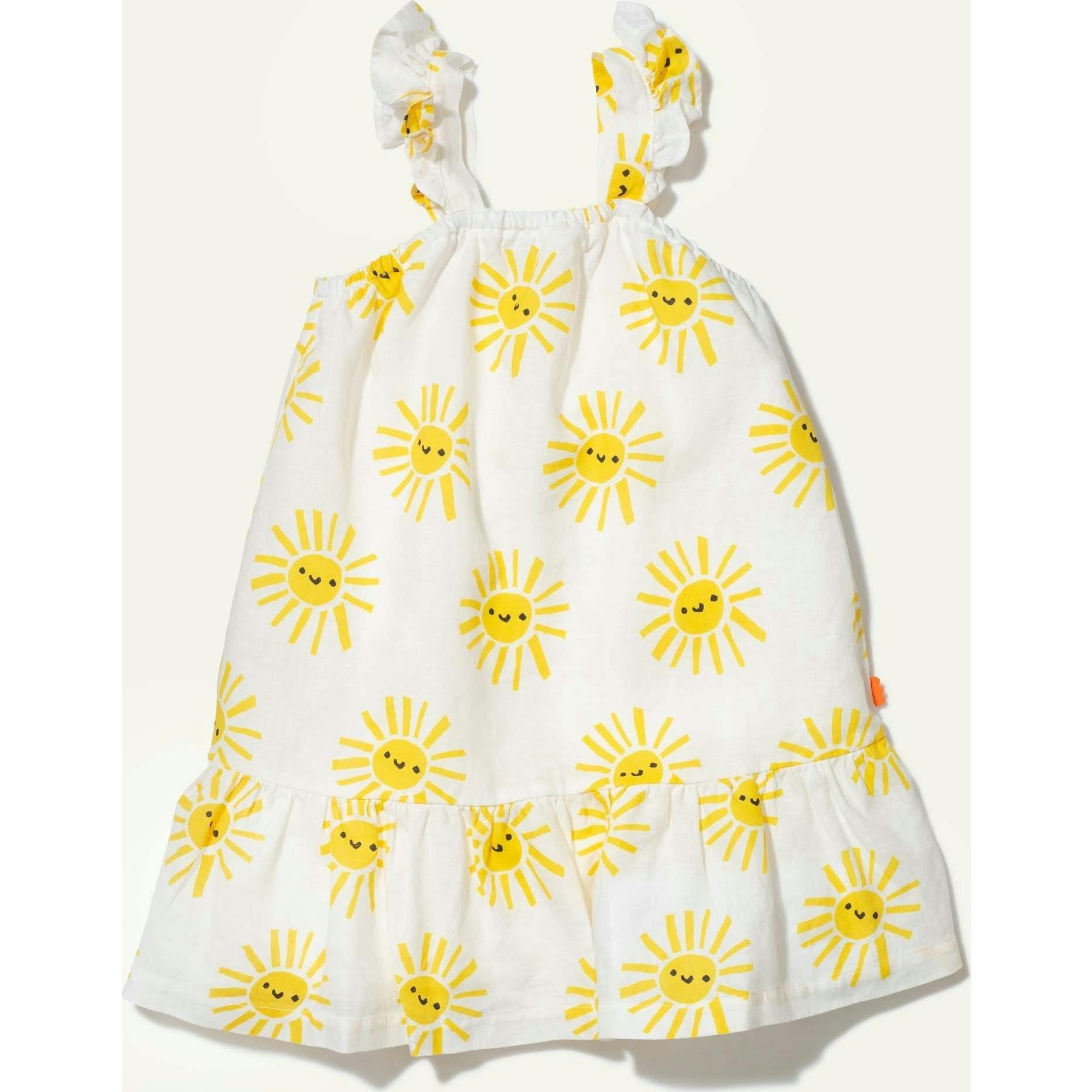 Linen Sun Kid Ruffle Dress