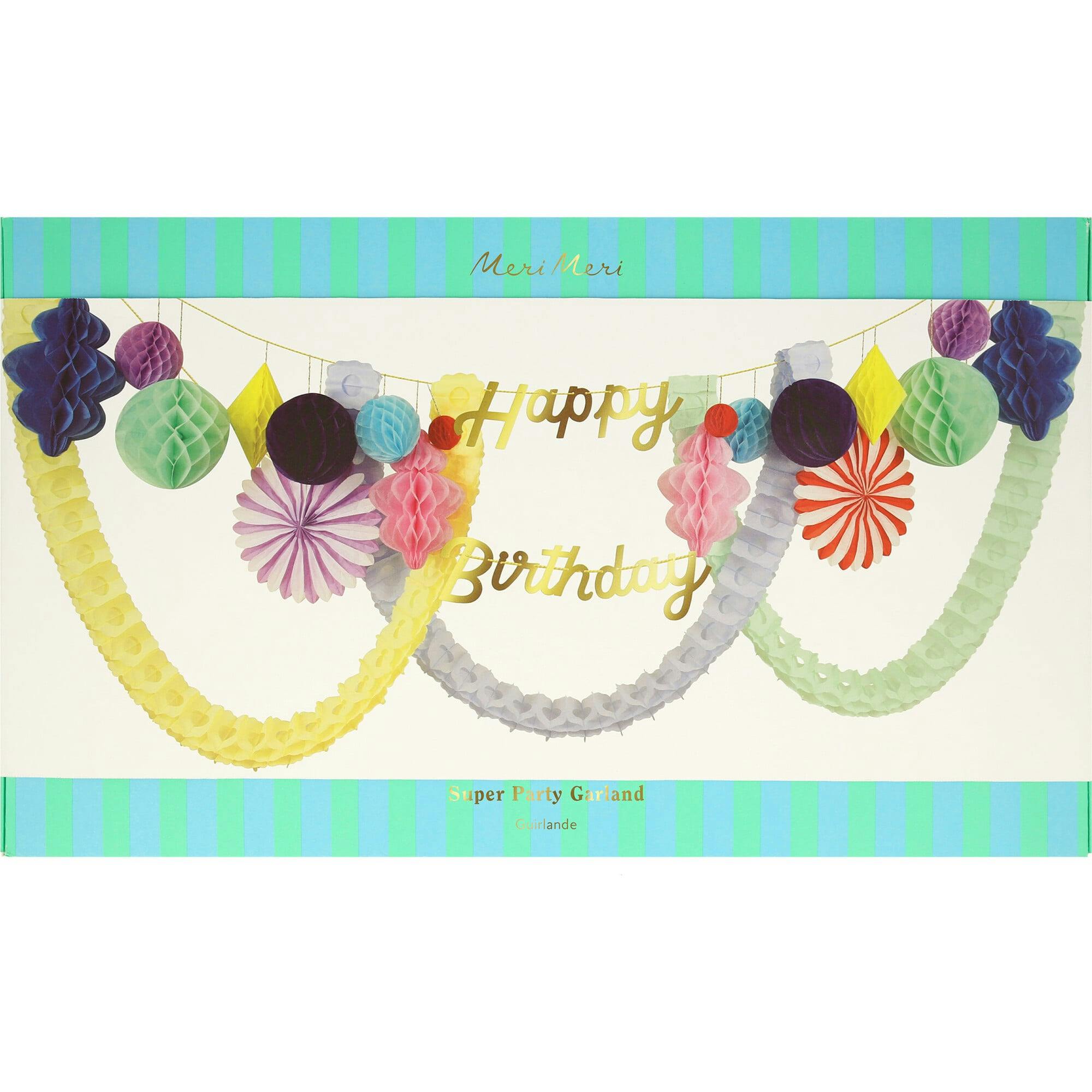 Happy Birthday Honeycomb Garland