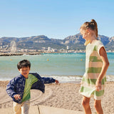 Light Green & Beige Kenzo Striped Dress