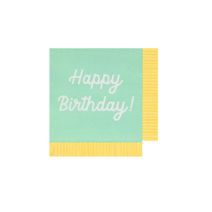 Mixed Happy Birthday Small Napkins