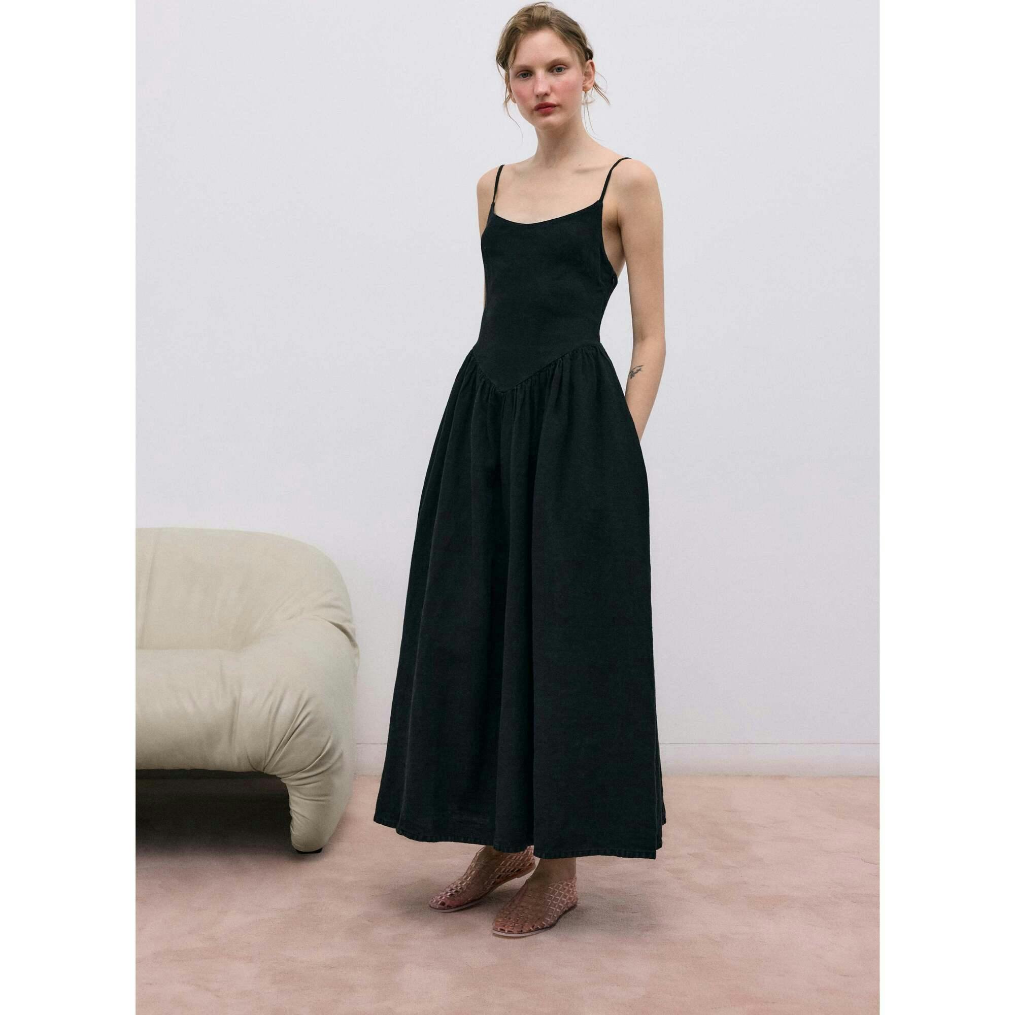 Lippia Woman Dress Midnight Black