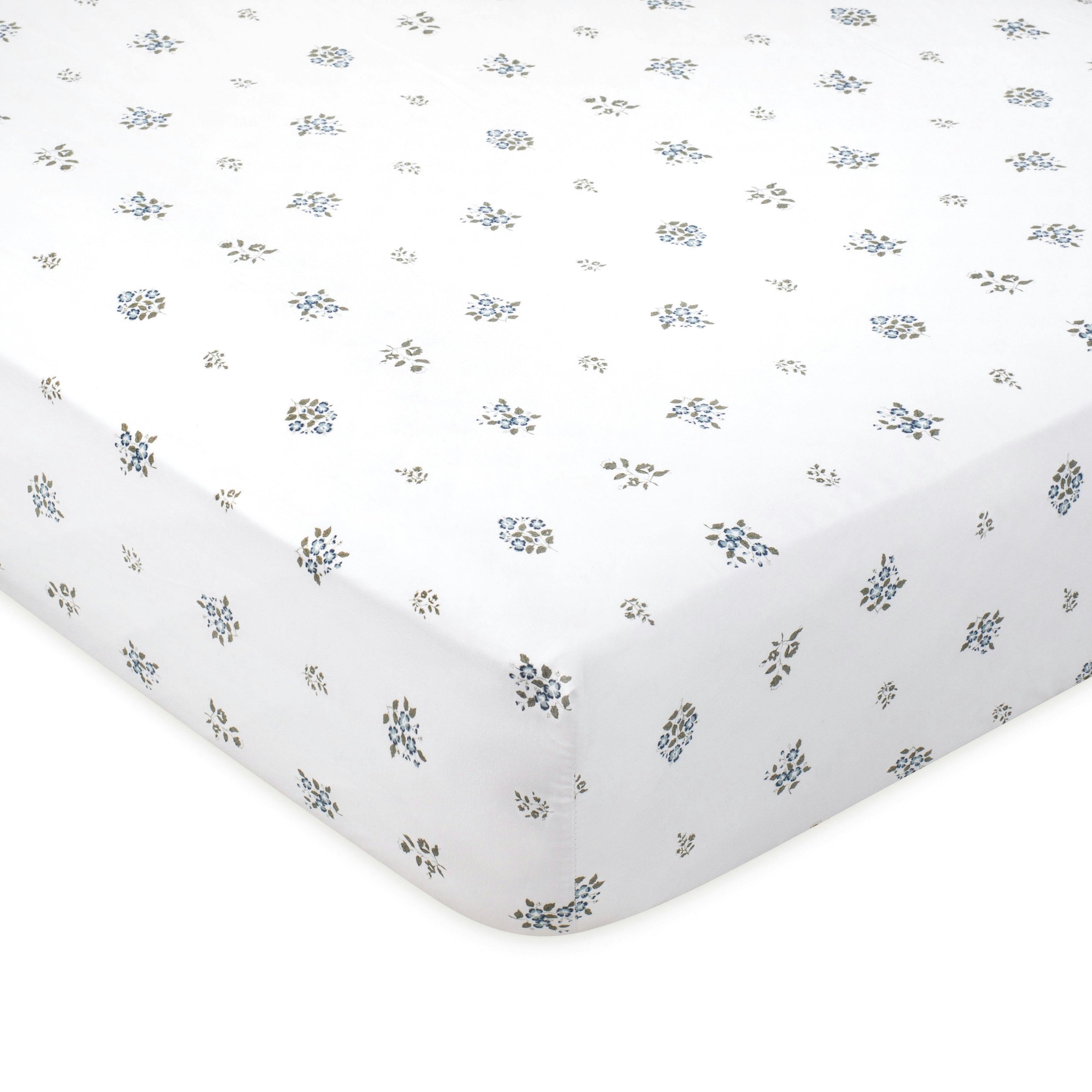 Feuille Bluer Sateen Crib Sheet