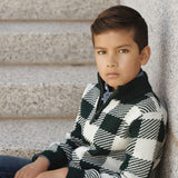 Organic Half Zip Intarsia Sweater
