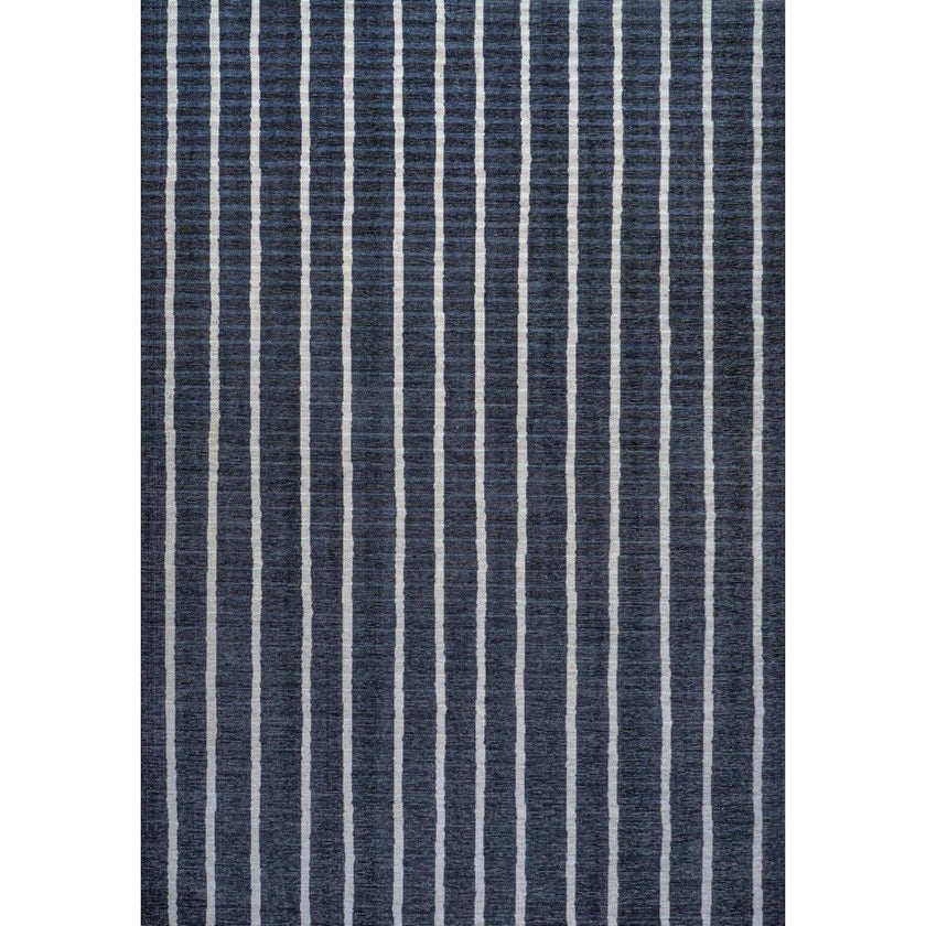 Rand Distressed Ticking Stripe Machine-washable Area Rug