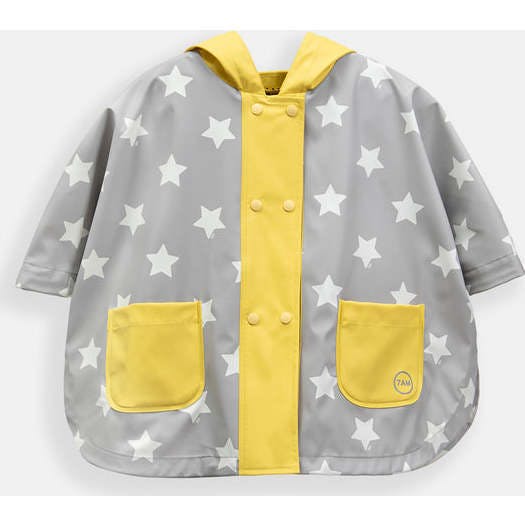 Stars Print Rain Hooded Poncho